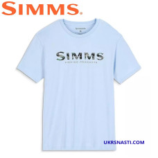 Футболка Simms Shroud Fill Logo T-Shirt Sky Blue